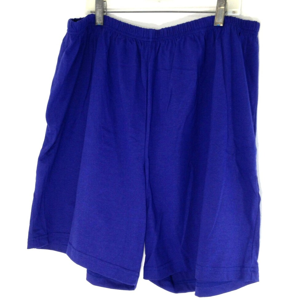 Vintage EZL Women's Blue Elastic Waist Shorts Size XL USA Made